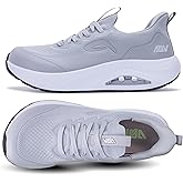AHUSIR Wide Toe Box Arch Support Running Shoes for Men Slip On Plantar Fasciitis Tennis Sneakers Comfortable Breathable Orthotic Walking Shoes