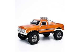 HOBBYPLUS CR18P EVO 2 Rock RC Crawler - 1/18 Scale Mini RC Crawler with Two-Speed Transmission, All-Metal Gears, Evolved EVO Platform, Ready-to-Run, Distinctive Styling Convoy Hugger Orange