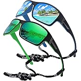 STORYCOAST Polarized Sports Sunglasses for Men Women Unbreakable Frame Cycling Fishing Driving