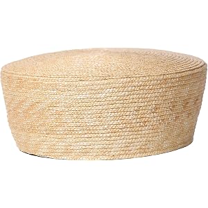 FADVES Women's Straw Pillbox Hat, Vintage Fascinator Base for DIY Millinery, Hard Beret Headpiece