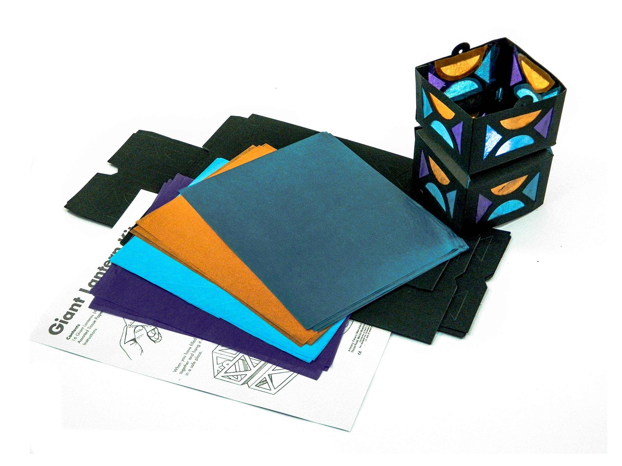 Craftplay Make & Decorate your own christmas lanterns - pack of 16 in 4 designs - Instructions included, AP/154/GLK