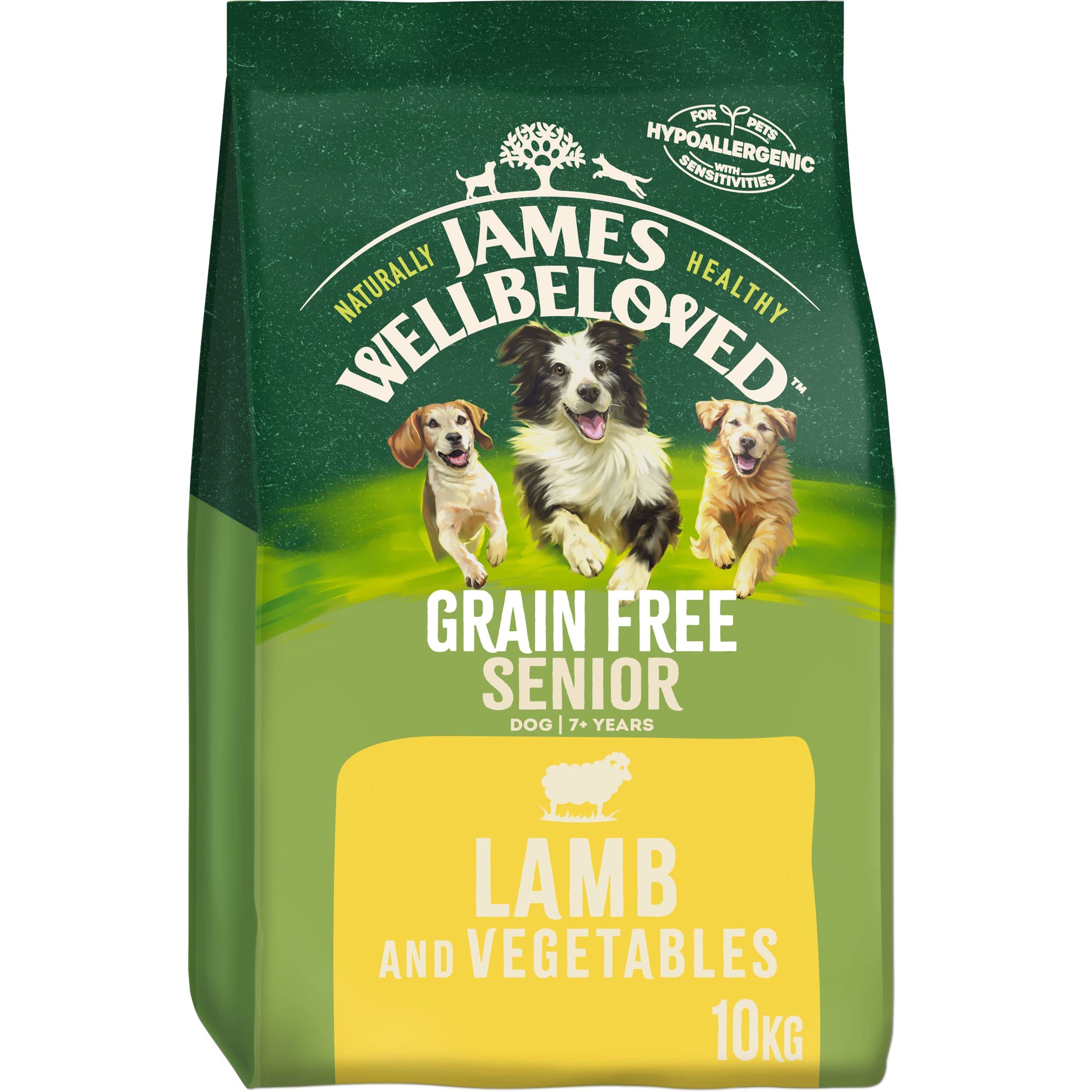 James Wellbeloved Complete Dry Senior Dog Food Lamb and Vegetables, 10 kg