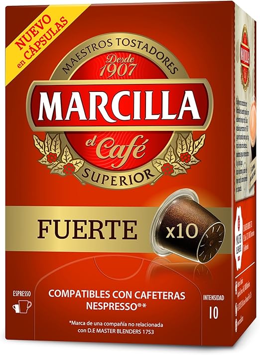 Marcilla Cápsulas superior de café Fuerte 10 Cápsulas