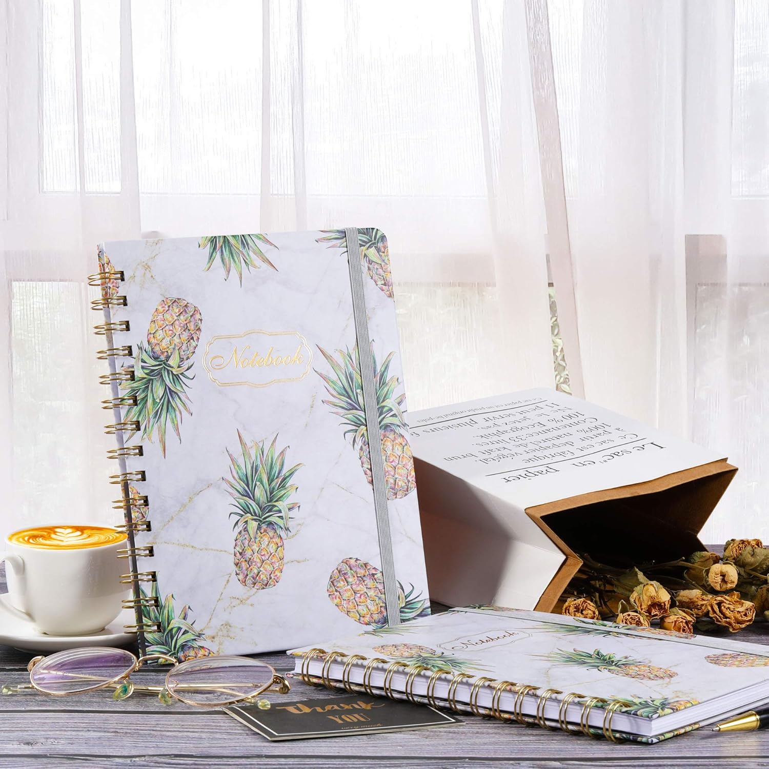 Ruled Notebook/Journal - Lined Journal with Hardcover, 8.35" x 6.3", College Ruled Spiral Notebook/Journal, Back Pocket, Strong Twin-Wire Binding with Premium Paper, Home & Office : Office Products