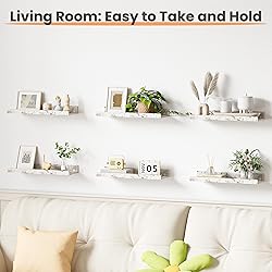 upsimples Floating Shelves for Wall, Wood Mounted