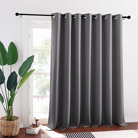ryb home cortinas corredizas de cristal para puertas de patio 100 pulgadas de ancho