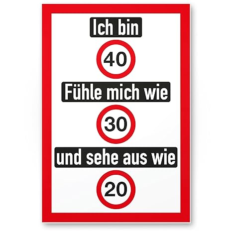 Dankedir Ich Bin 40 Jahre Nett Kunststoff Schild Geschenk 40 Geburtstag Geschenkidee Geburtstagsgeschenk Vierzigsten