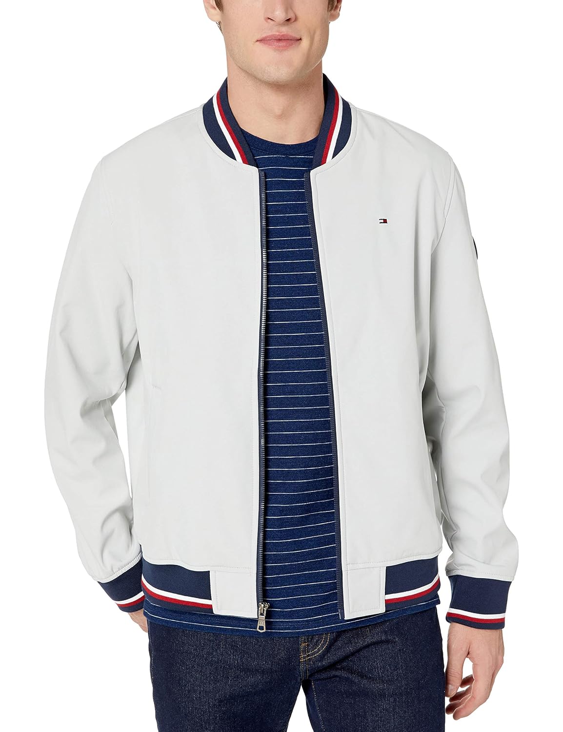 tommy hilfiger light blue jacket