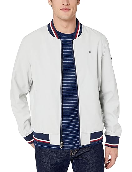 tommy hilfiger blue bomber jacket