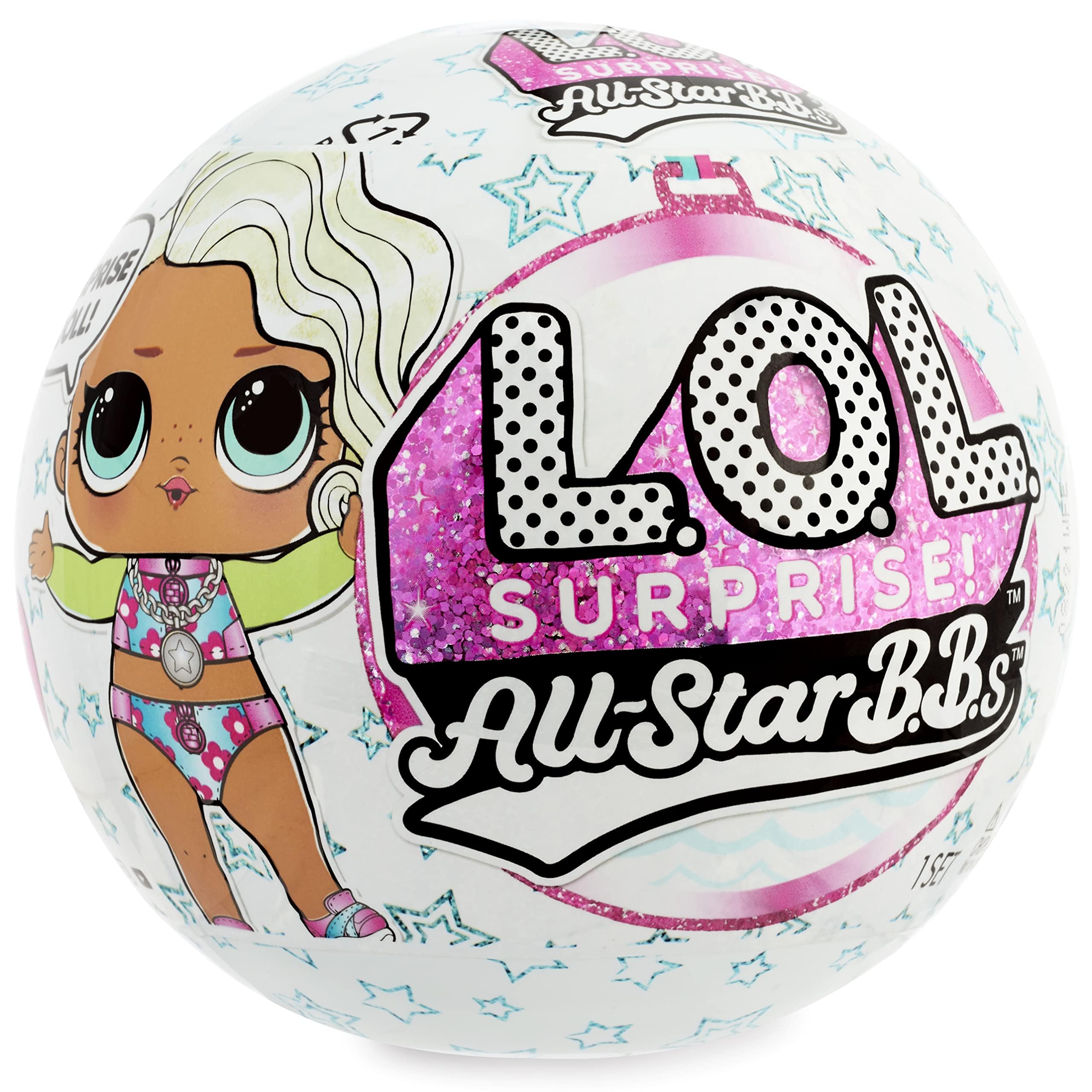 L.O.L. Surprise! All-Star Sports Series 4 Toy for Kids - Summer Games Sparkly Dolls with 8 Surprises & Accessories,3.75 x 3.75 x 3.75 centimeters