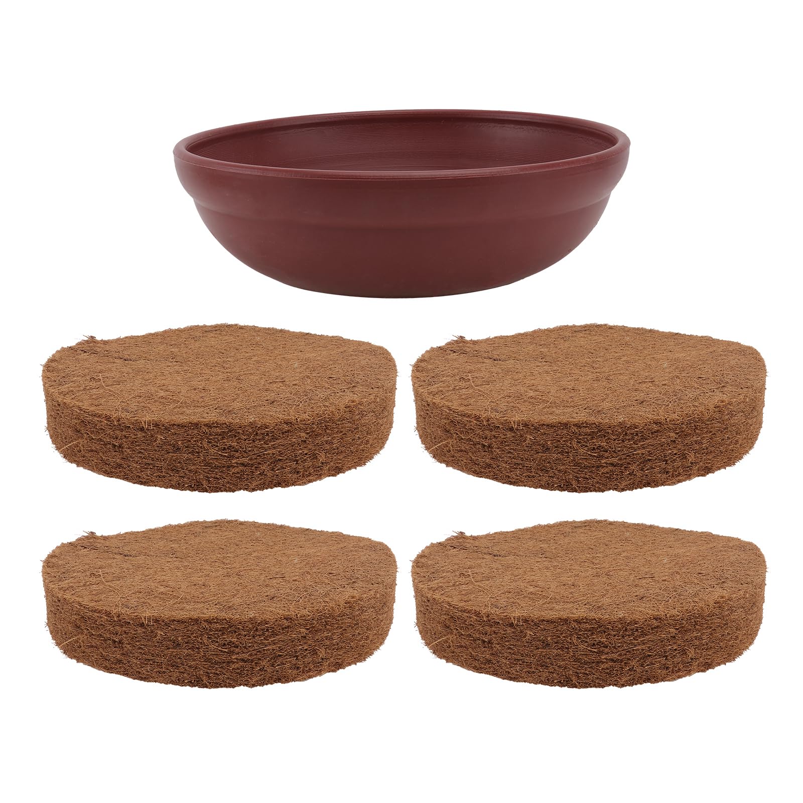 FOMIYES Pigeon Nest Set 4Pcs Lightweight Breathable Coir Pads 9.25X9.25X2.16In Bird Nest for Pigeons Pigeon Cage Accessories for Breeding and Loft