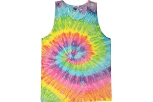 Colortone Unisex Tie Dye Tank Top - Beach Tank Tops for Women and Men - Sleeveless Summer Tops - Mens and Womens Beach Wear