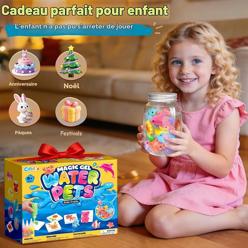 Aqua Gelz Set, Jouet Eau Magique 3D DIY, Activites Manuelles Enfants 3+ Ans — photo 7 sur 7
