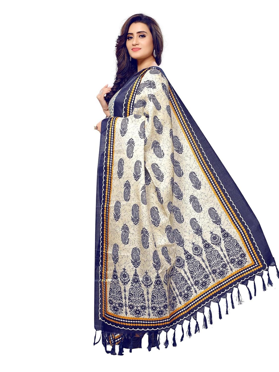 kanchnar women's bhagalpuri silk floral printed dupatta