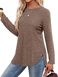 Saloogoe Sweaters for Women Long Sleeve Tunic