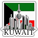 Kuwait Sticker 4 Inch City Travel Souvenir Destination - Waterproof Vinyl Decal for Laptop Water Bottle Car Tumbler - Durable Aesthetic Long-Lasting Stickers for Adults ID44990
