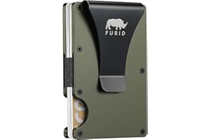 FURID Wallet for Men, Slim Metal Wallet with Money clip, Minimalist Wallet For Men, Credit Card Holder Wallets for Men Gift