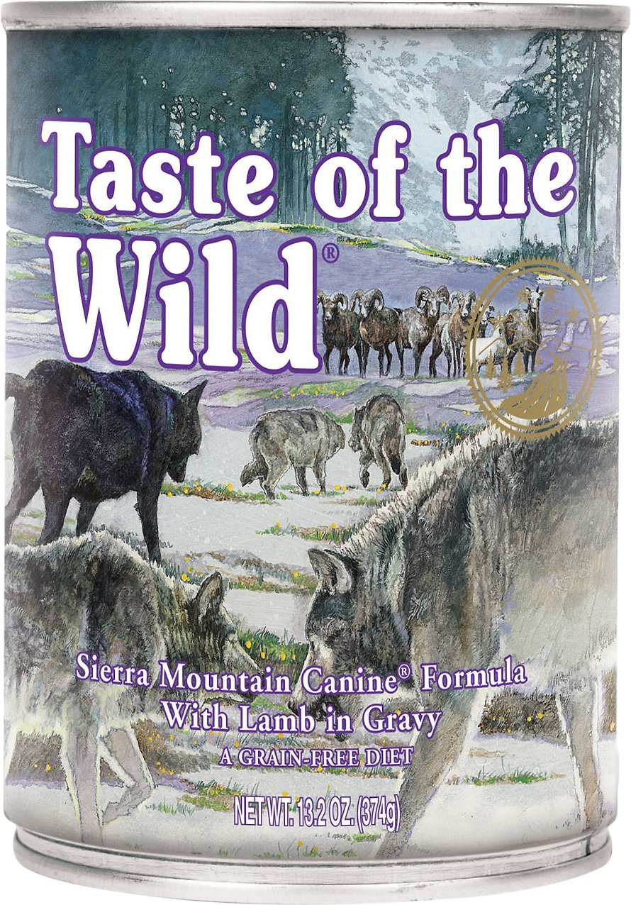 Taste of the Wild Sierra Mountain Lamb in Gravy Wet Dog Food Cans