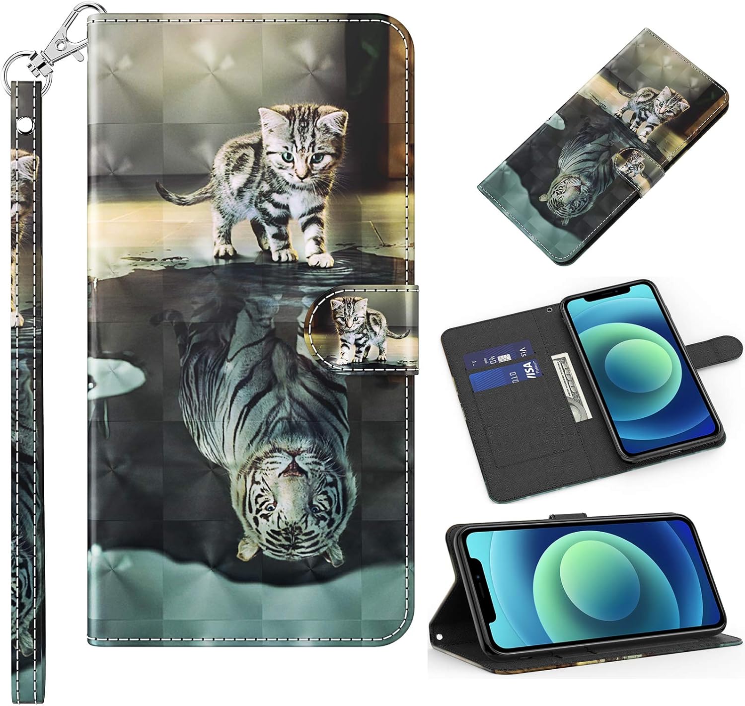 GLANDOTU Samsung Galaxy S20 FE/S20 FE 5G/S20 Lite Case Flip Wallet PU Leather Cover with Magnetic Button Standing Funstion Full-Body Protective Phone Cases