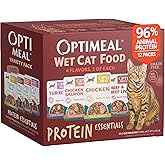 Wet Cat Food, Savory Protein Selection, Grain Free Morsels, 3oz, 12 Pouches | Savory protein recipes made with natural European ingredients. High protein meals for adult cats, single serve portions.