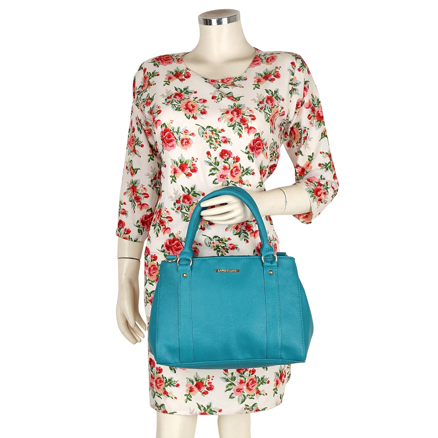 lapis o lupo women's handbag(turquoise, llhb0013tq)