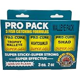 Pro-Cure Pro Pack Walleye: 3pcs, 3 Top Fishing Scents - Trophy Walleye, Nightcrawler, Shad