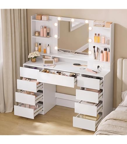 dressing table ivory Ivory Extendable Solid Wood Makeup Vanity Vanity