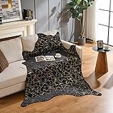 Premium Faux Fur Cowhide Rug,Cow Print Rugs,Suitable for Bedroom Living Room Western Decor,Faux Fur Animal Cow Hide Carpet La