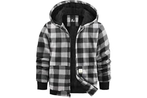 Dekomere Boys Fleece Jacket with Hood Unisex Child Sherpa Lined Zip Up Warm Coat Hooded Sweatshirt Outerwear