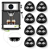 Self‑Adhesive Appliance Sliders 8 Pack, 360&deg; Swivel Casters, 12Lbs/Wheel | Peel &amp; stick, no tools. Scratch‑proof, silent glide for coffee makers, air fryers, blenders &amp; storage bins. 1.38" black base.