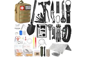 FARTSY Survival Kits, 149Pcs Survival Gear First Aid Kit IFAK with Molle System Essential Camping Gear Emergency Medical Supplies for Car Fishing Hunting Outdoor Adventure, Camping Essentials