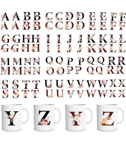 8 Sheets Black UV Cup Wrap Stickers - Alphabet Decals For Water Bottles, Glass, Mailbox & DIY Crafts - View #12