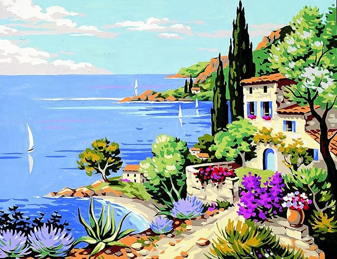 Royal Paris Tapestry/Needlepoint Kit Mediterranean View by Atlascraft Amazon.co.uk Kitchen