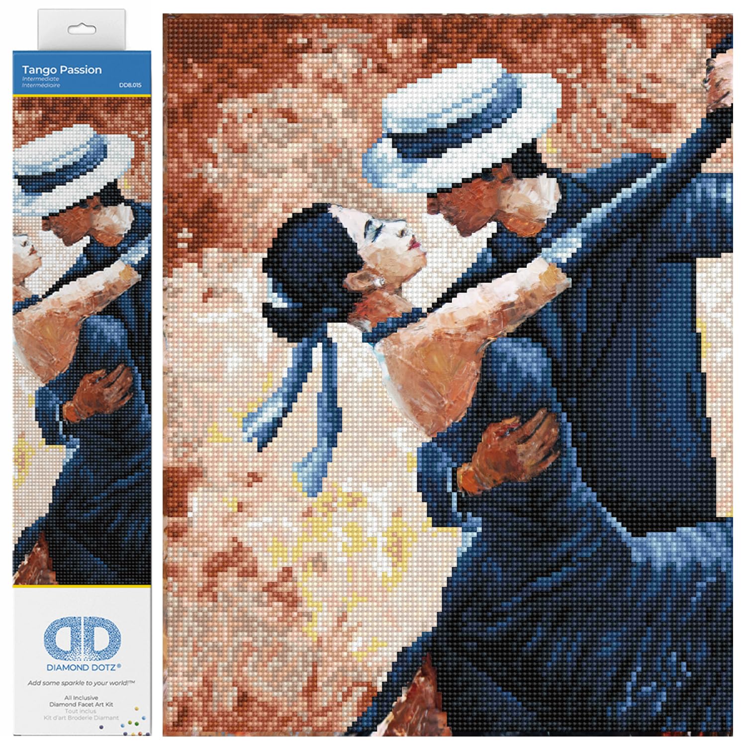 DIAMOND DOTZ Painting, Intermediate Kit, DD8, Tango Passion, 41 x 41 cm — image 1