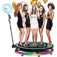 MWE 360 Photo Booth Machine for Parties with Flight Case,Logo Customization,Software APP Remote Automatic 360 Spin Camera Video Booth for 5-7 People (45.3"+Flight Case)