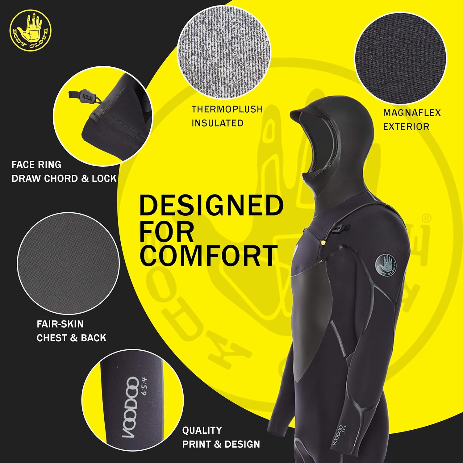 Glove Body Voodoo Wetsuit Swimming Water Diving/Open Surfing/Scuba for