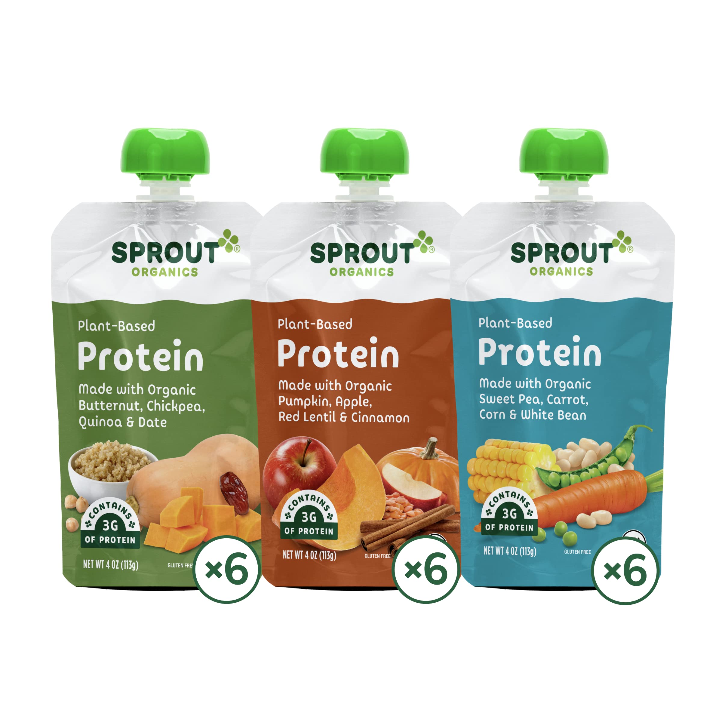 Sprout Organic Baby Food, Stage Pouches, Butternut Chickpea