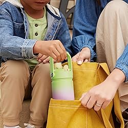 Kids Insualated Water Bottle with Straw - 12oz