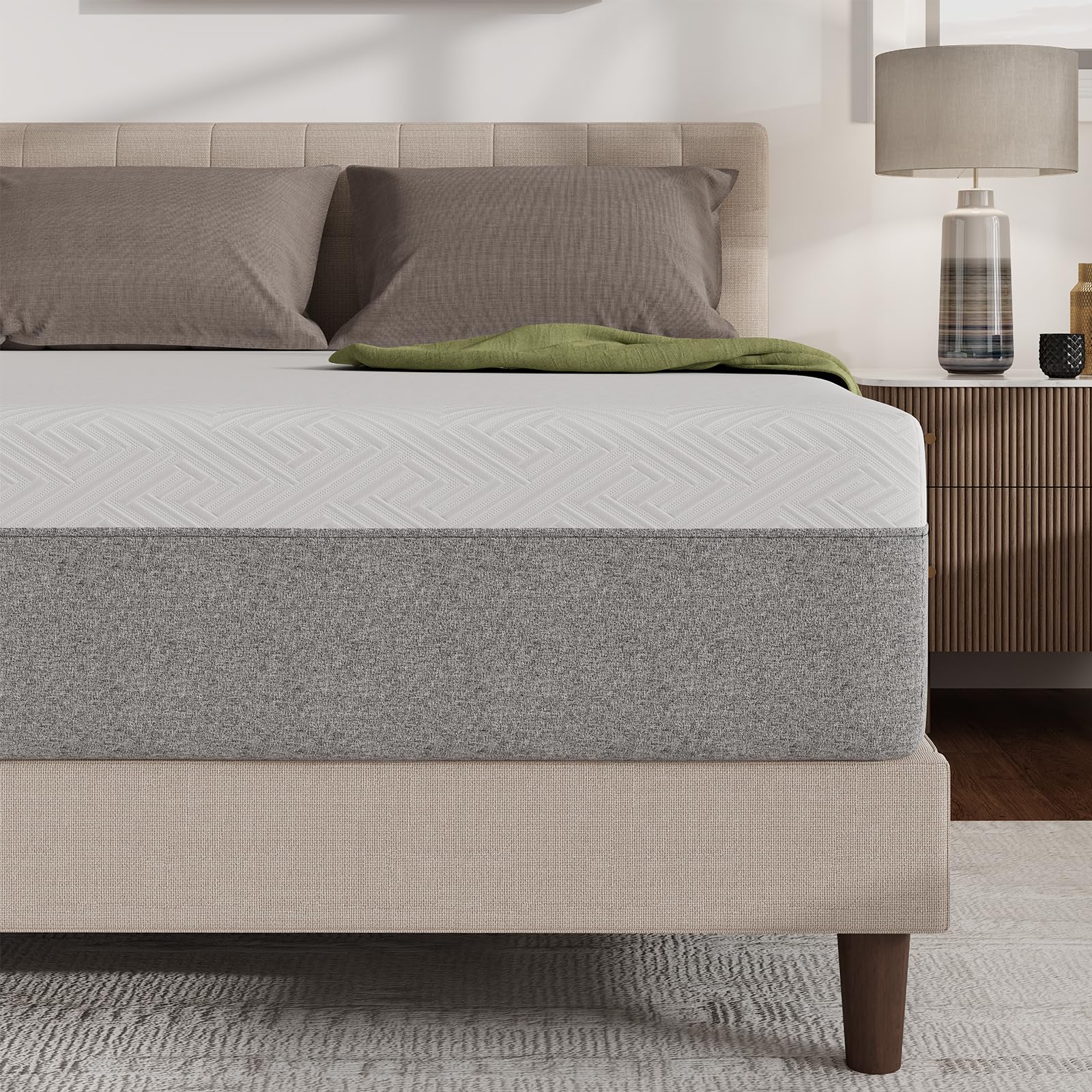 Novilla 12 Inch Twin XL Mattress, Gel Memory Foam Twin XL Mattress in a Box with Comfort Foam for Pressure Relief & Body Support & Cool Night Sleep, CertiPUR-US Certified Image