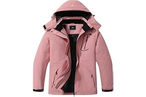KAIDER Women's Plus Size Waterproof Ski Jacket Winter snow outdoor warm hooded raincoat Mountain Windbreaker Coat