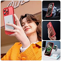 TOCOL Magnetic for 16 Pro Red Case, Upgraded Full