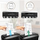 Duronic PS815 Cross Cut Shredder 8 Sheets 15L Bin 250W Office Home view 4