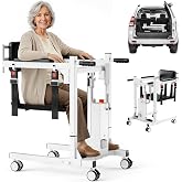 Juswell Electric Patient Lift Transfer Chair for Seniors, Home Care Use | Upgraded Patient Lift for Home with Emergency Stop Button, Battery Indicator, Foldable, Bed to Sofa &amp; Wheelchair Transfer