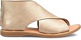 BORN Womens Iwa Zipper Leather Flatform Sandals