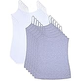 Studio 3 Women's Basic Cami Tank Tops Adjustable Spaghetti Strap Essential Camisole Value Pack