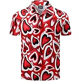 Men's Novelty Shirt Short Sleeve Golf Polo Top