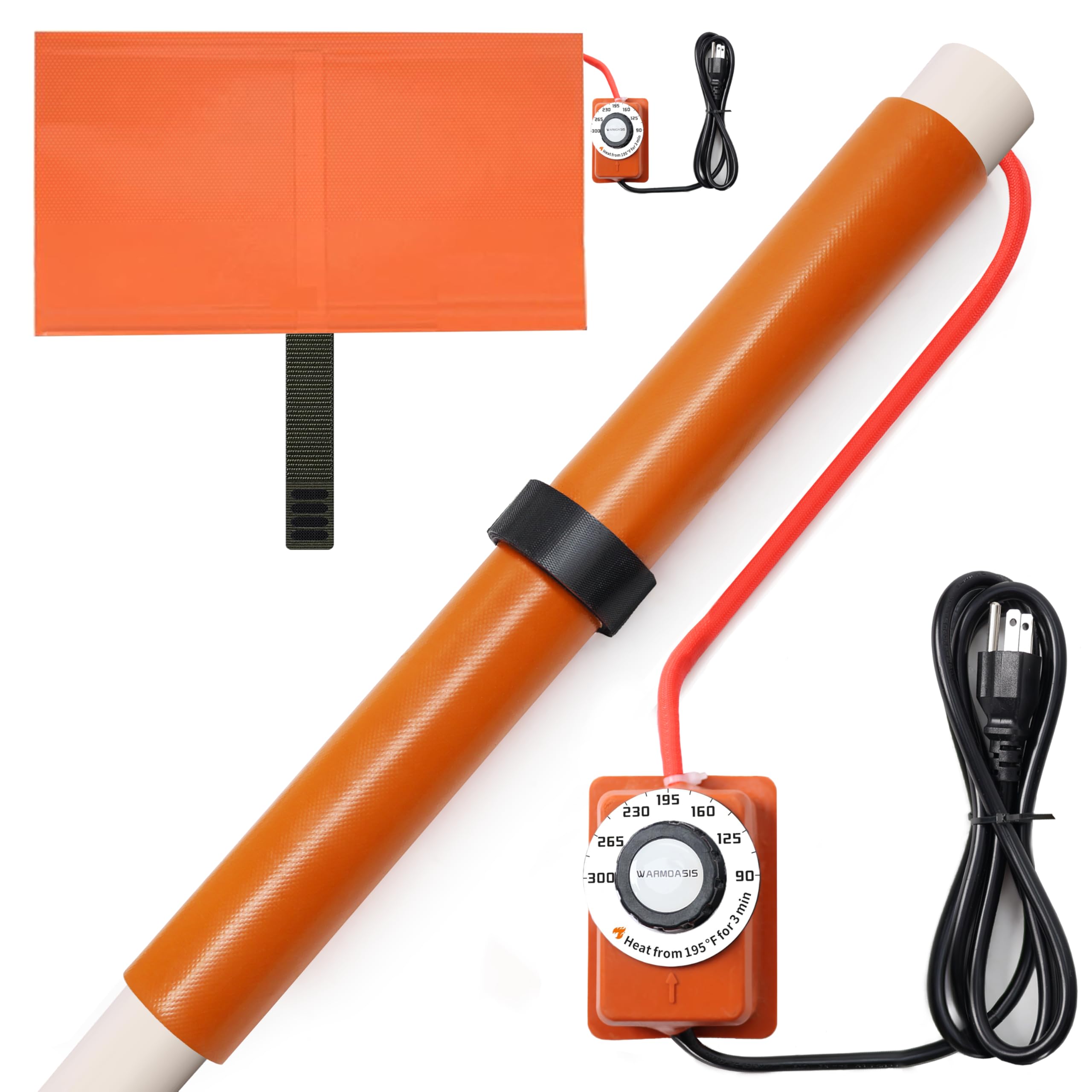 Photo 1 of ?Integrated Design?PVC Heat Blanket 2" to 3",5 Year Warrnaty,Heat from 195 ? for 3 Min to Bend,Newly Added Overheat Protection and Temperature Control,Made Silicone,Longer Service Life,120V/200W