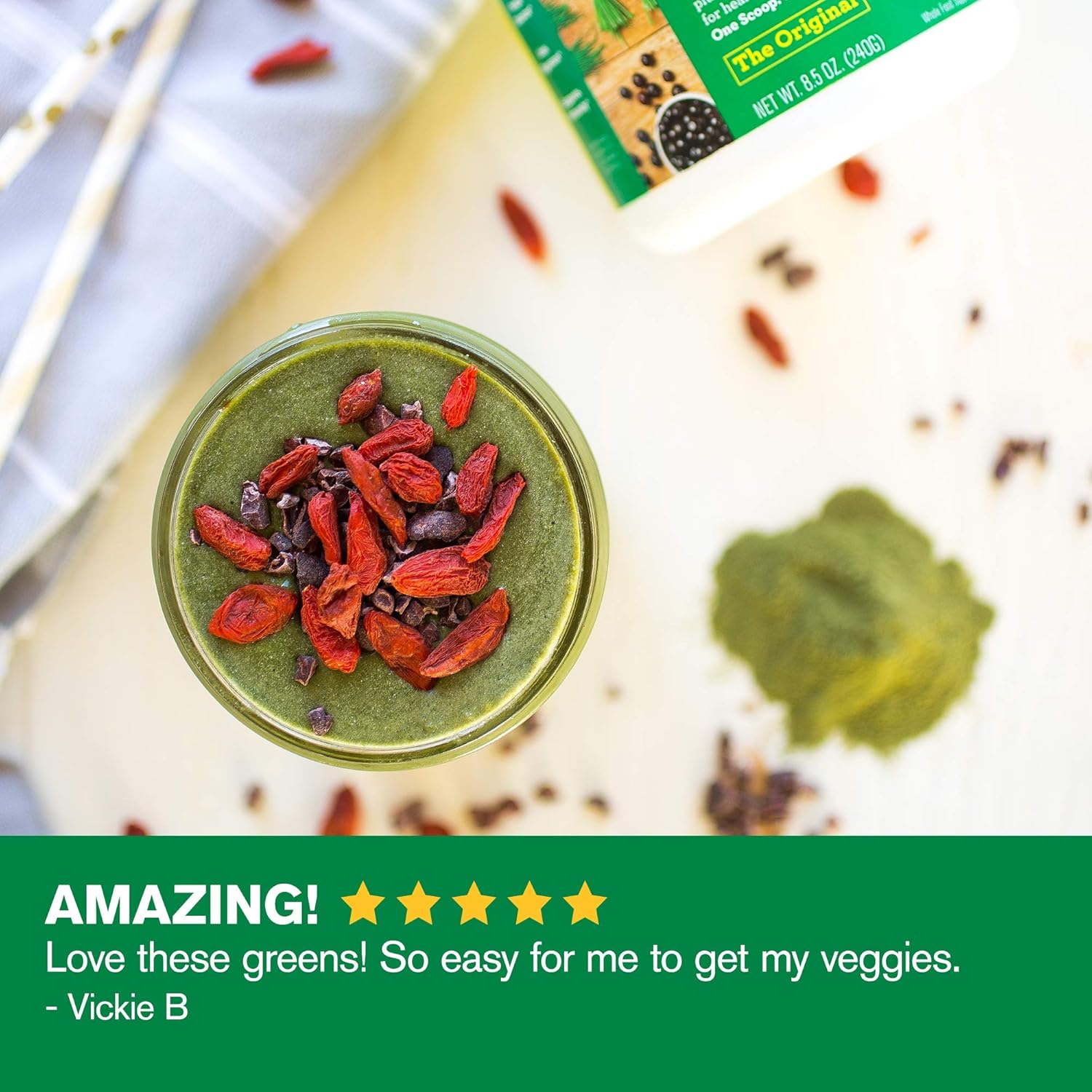 Amazing Grass Green Superfood: Super Greens Powder with Spirulina, Chlorella, Digestive Enzymes & Probiotics, Original, 30 Servings: Health & Personal Care
