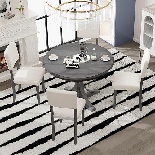 Amazon Round Dining Room Set With Upholstered Chairs AosBet