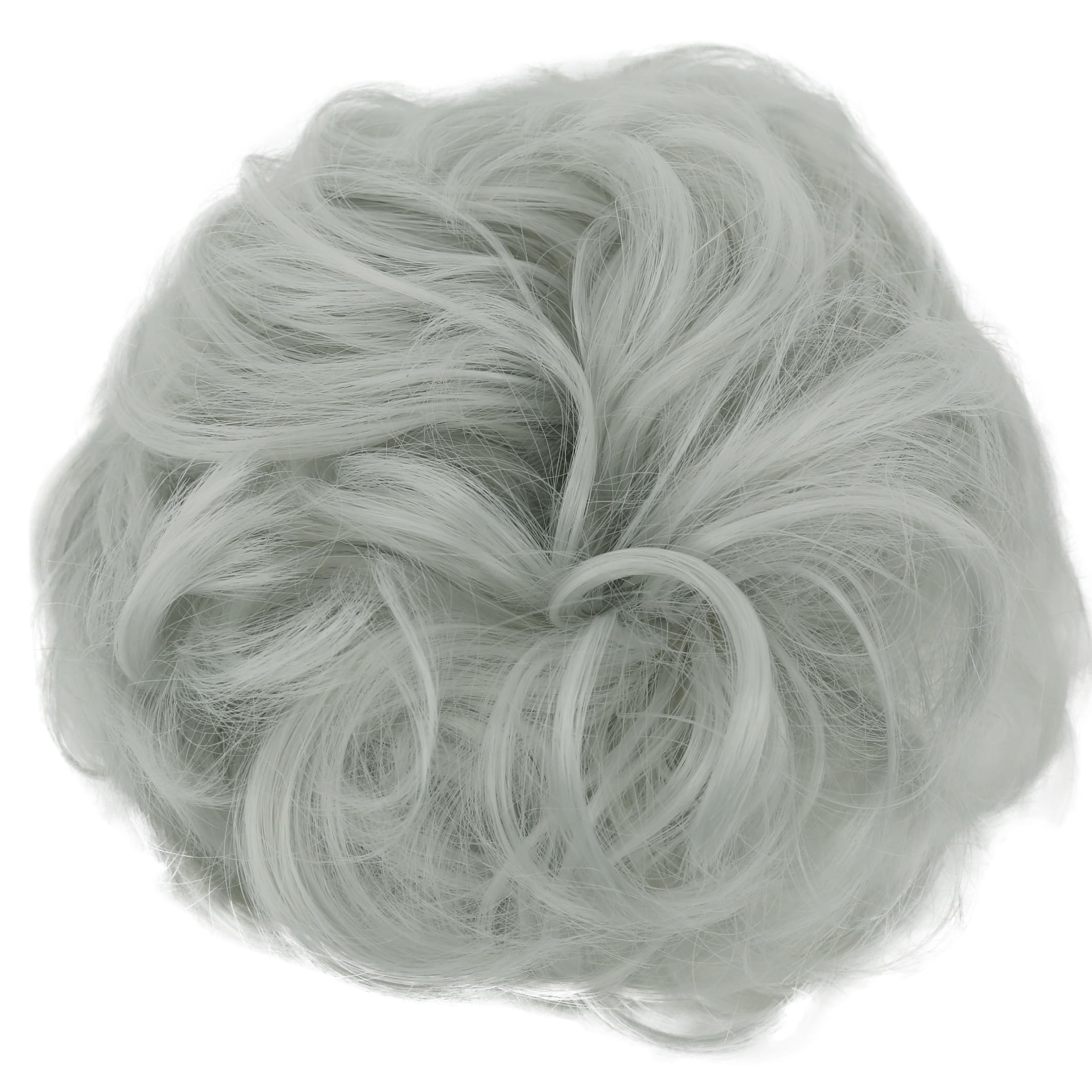 CAISHA Large Hairpiece Scrunchy Instant Updo Curly Messy Bun Gray G33E